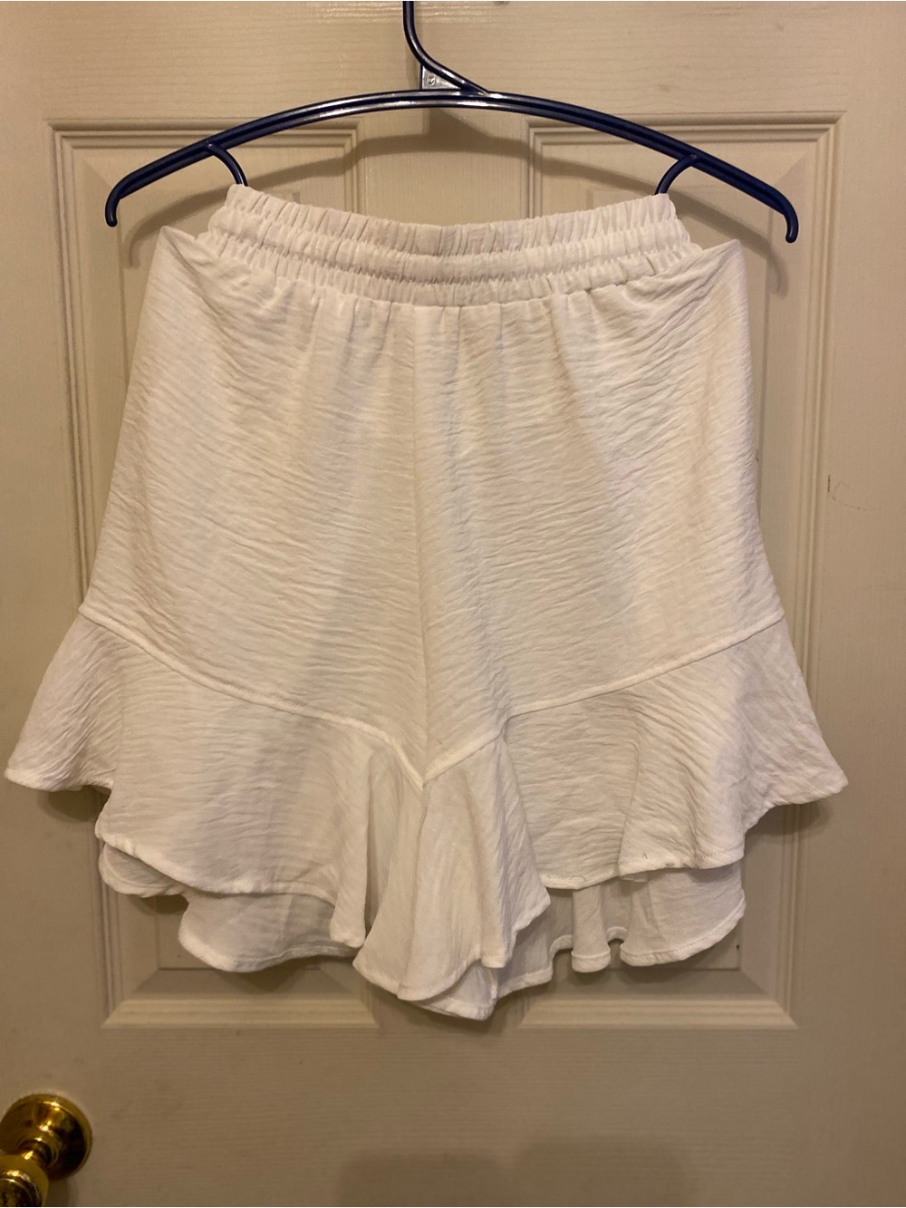 Amazon White Ruffle-Hem Drawstring Skort - Picture 6 of 8